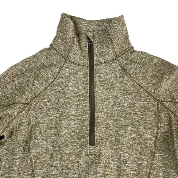 lululemon Rush Hour 1/2 Zip Pullover Heathered Military Green Sz 4 - Picture 13 of 16